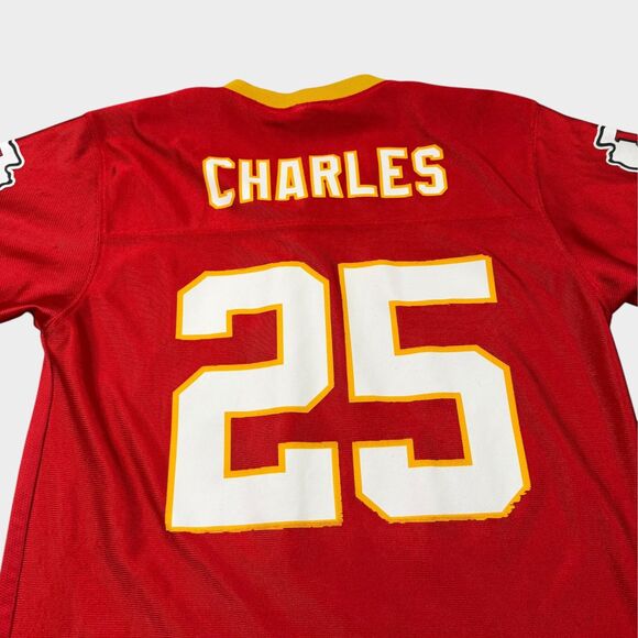 Vintage Jamaal Charles Kansas City Chiefs Jersey #25 Red Youth Size NFL Football - Picture 11 of 11